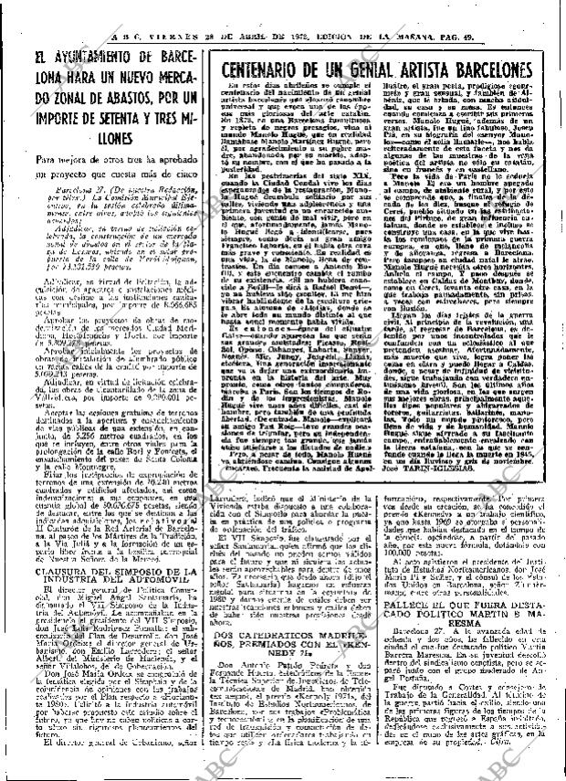 ABC MADRID 28-04-1972 página 49