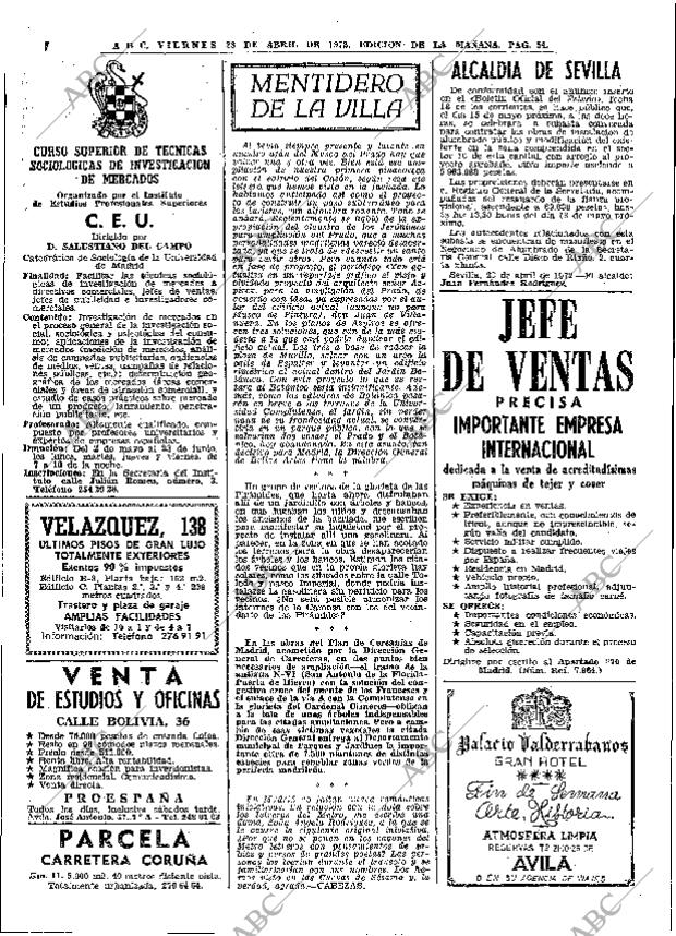 ABC MADRID 28-04-1972 página 54