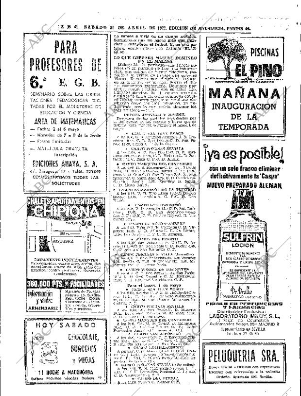 ABC SEVILLA 29-04-1972 página 64