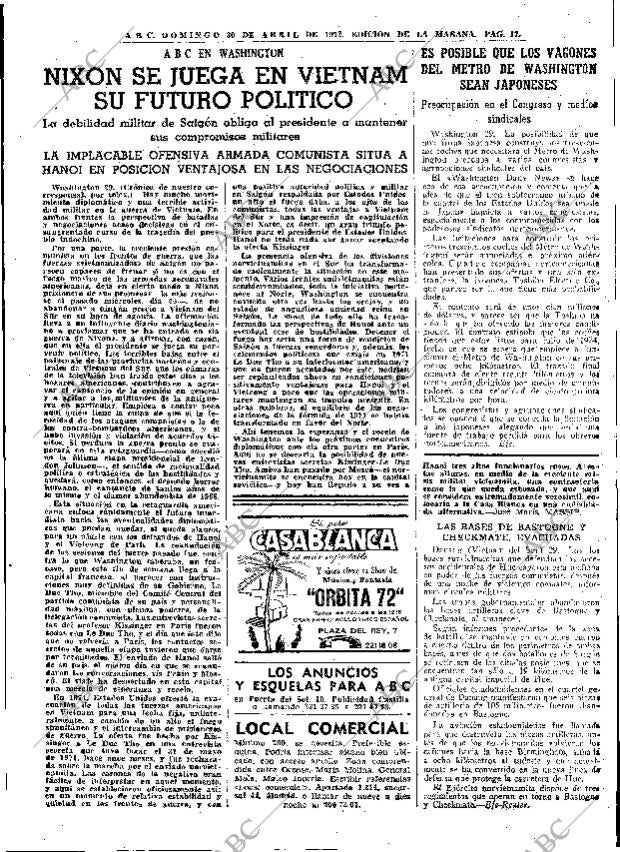 ABC MADRID 30-04-1972 página 17