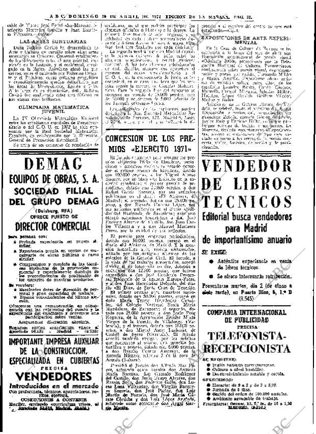 ABC MADRID 30-04-1972 página 52