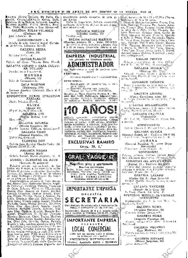 ABC MADRID 30-04-1972 página 54