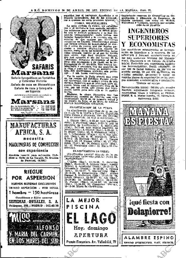 ABC MADRID 30-04-1972 página 72