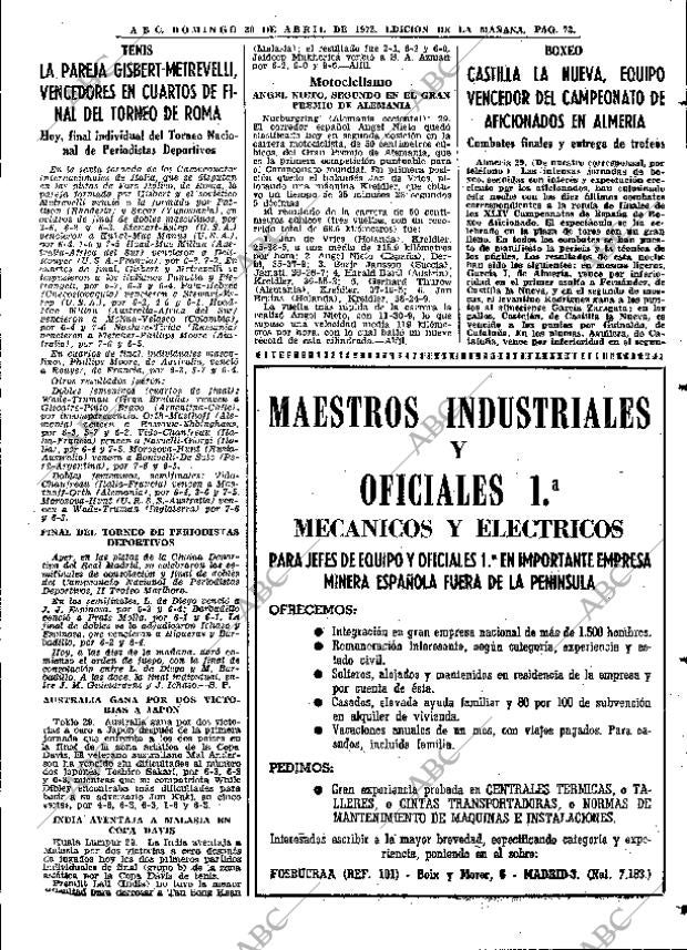 ABC MADRID 30-04-1972 página 73