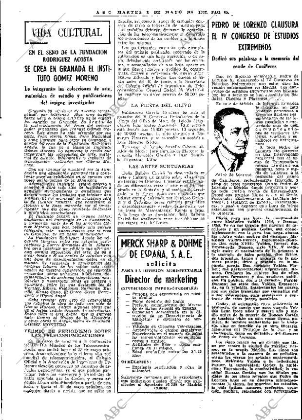 ABC MADRID 02-05-1972 página 45