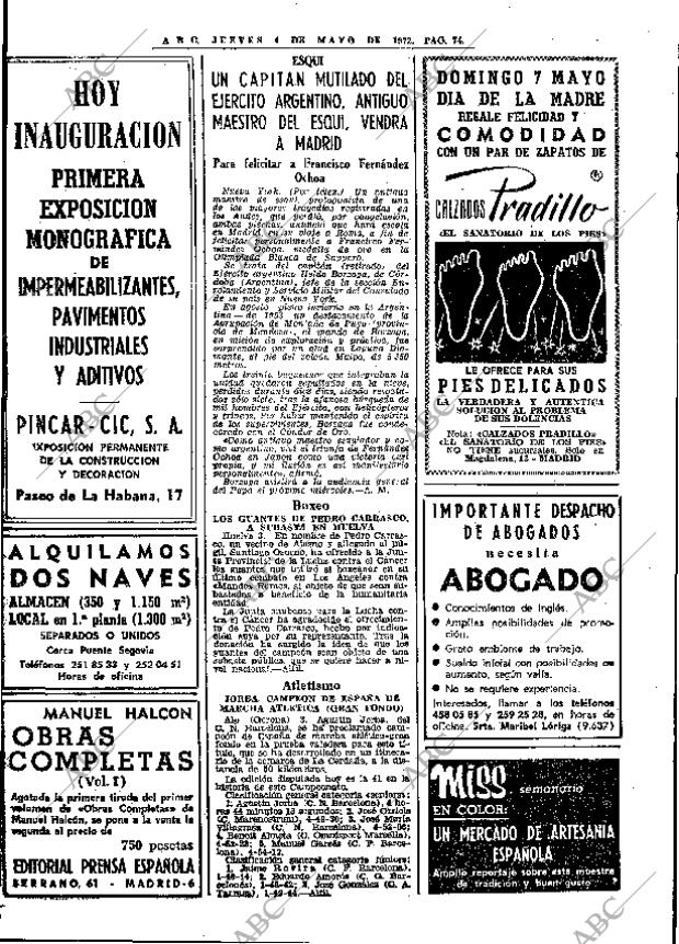 ABC MADRID 04-05-1972 página 74