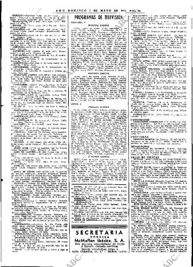 ABC MADRID 07-05-1972 página 94