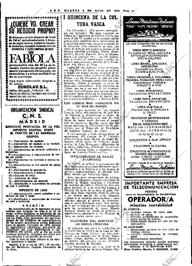 ABC MADRID 09-05-1972 página 48