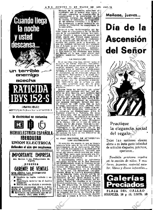 ABC MADRID 11-05-1972 página 34