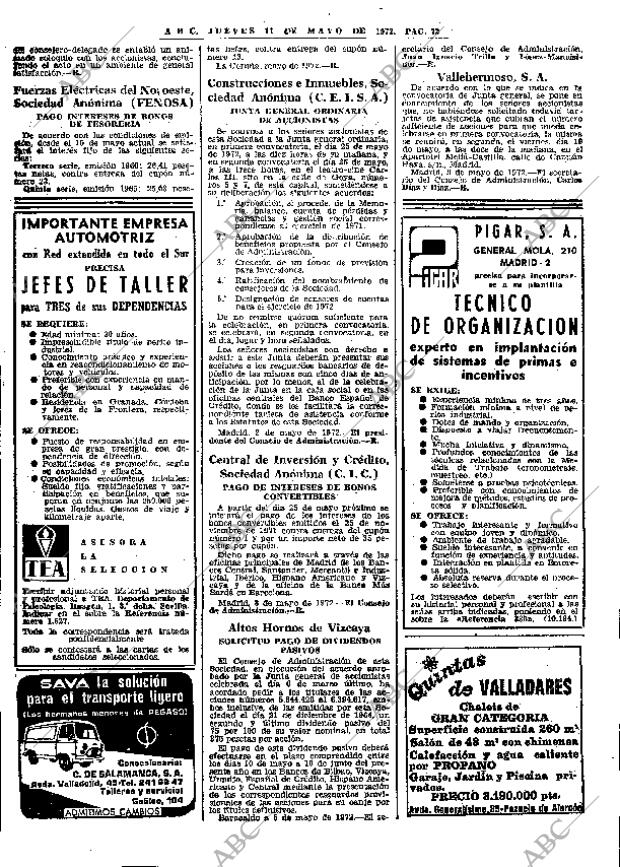 ABC MADRID 11-05-1972 página 72