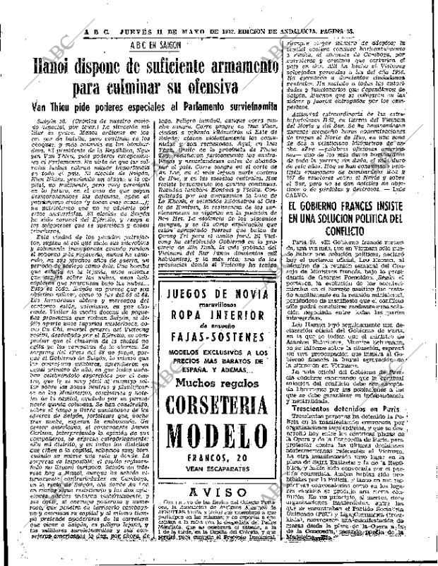 ABC SEVILLA 11-05-1972 página 33