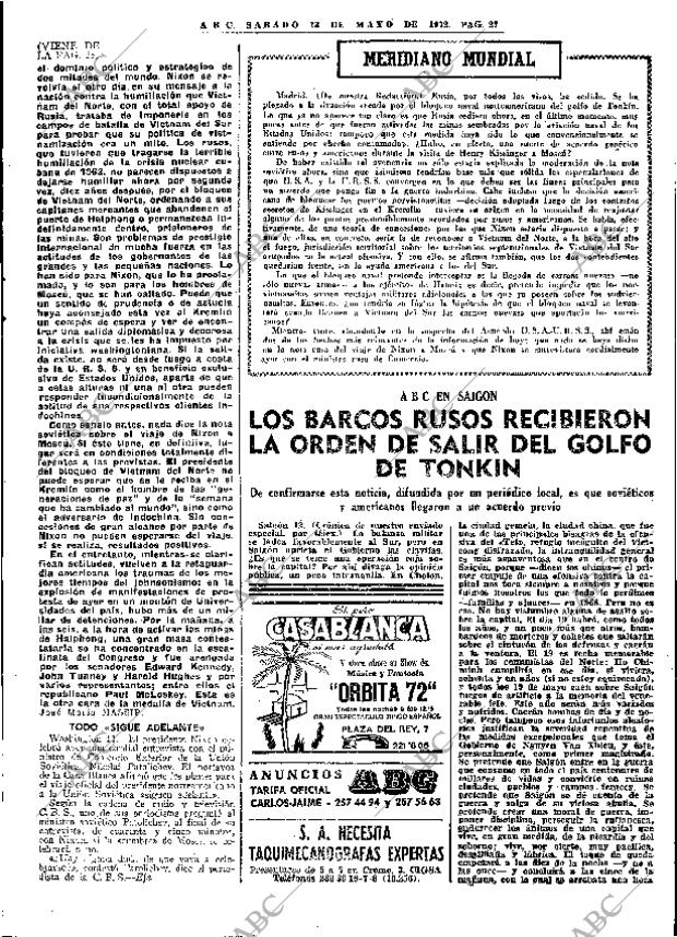ABC MADRID 13-05-1972 página 27