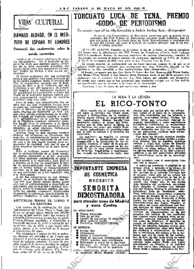 ABC MADRID 13-05-1972 página 49