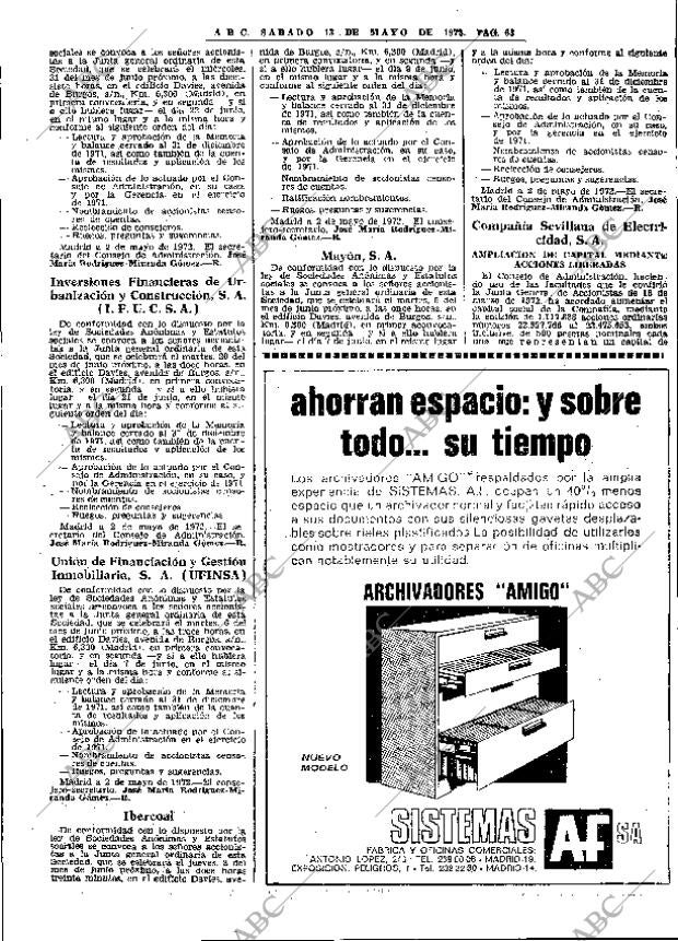 ABC MADRID 13-05-1972 página 63