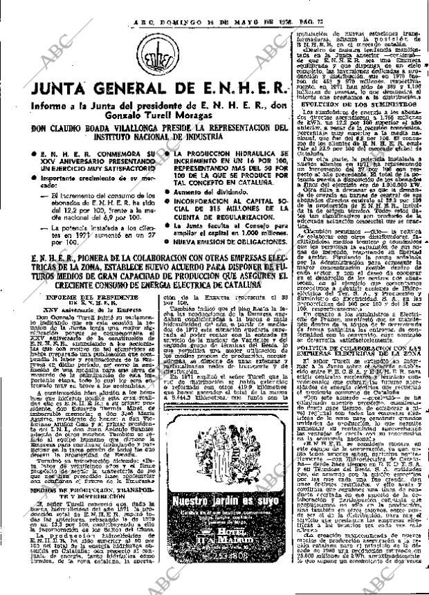 ABC MADRID 14-05-1972 página 73