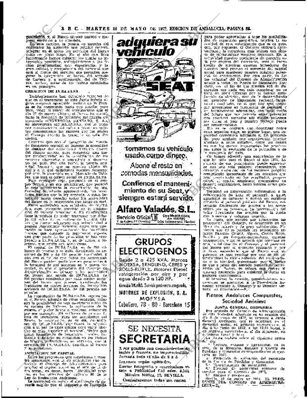 ABC SEVILLA 16-05-1972 página 86