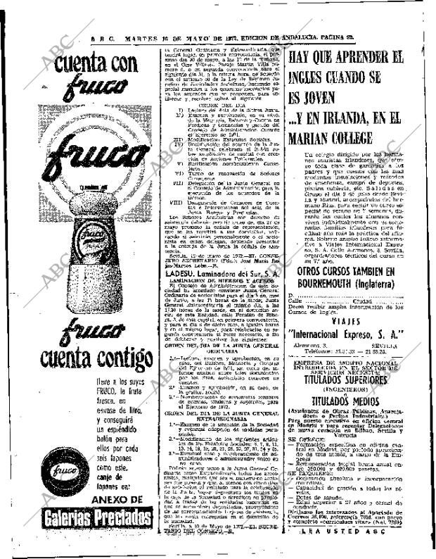 ABC SEVILLA 16-05-1972 página 92