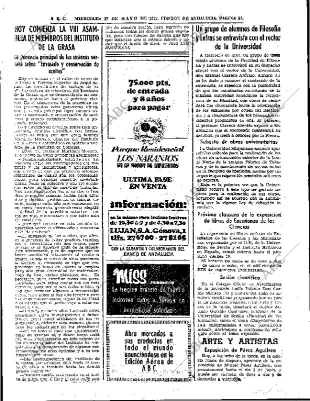 ABC SEVILLA 17-05-1972 página 51