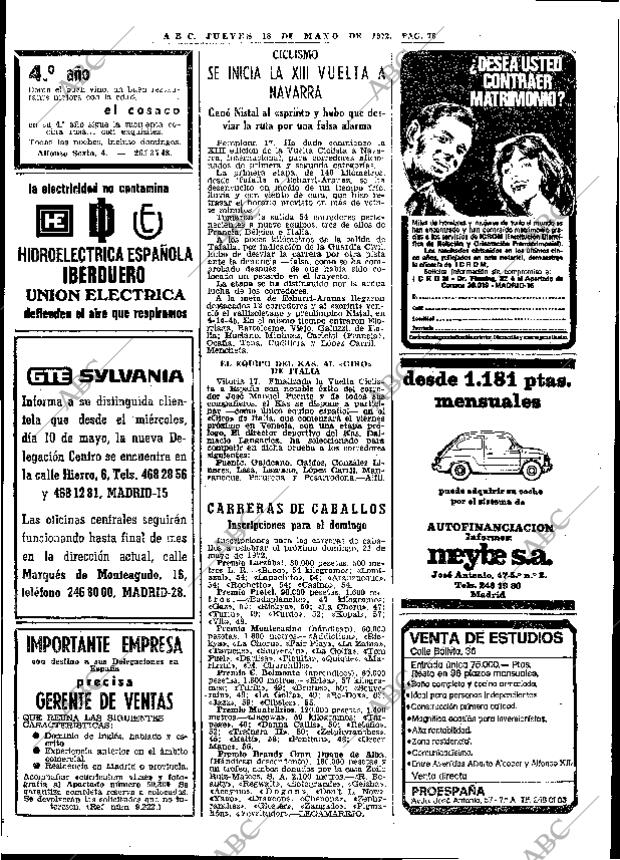 ABC MADRID 18-05-1972 página 78