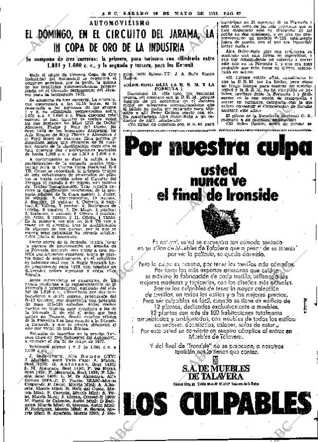 ABC MADRID 20-05-1972 página 87