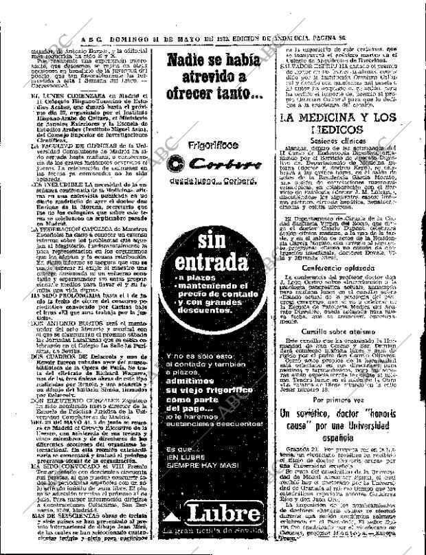 ABC SEVILLA 21-05-1972 página 52