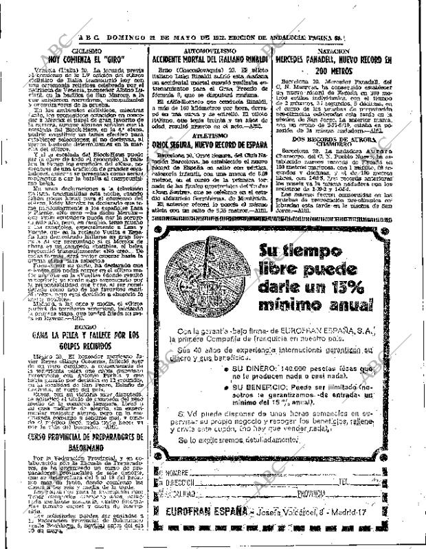 ABC SEVILLA 21-05-1972 página 61