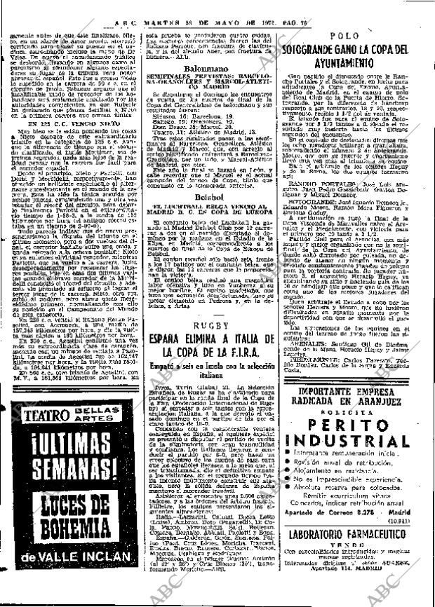 ABC MADRID 23-05-1972 página 76