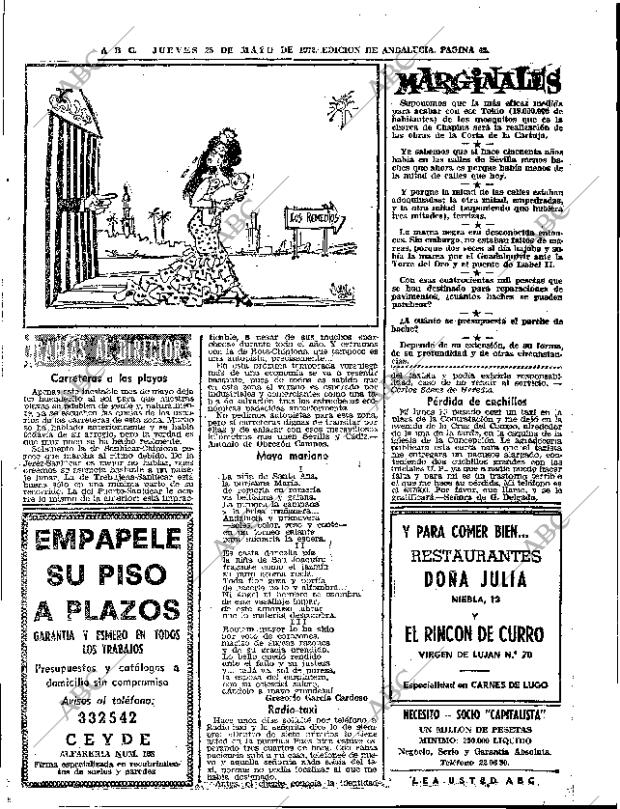 ABC SEVILLA 25-05-1972 página 45