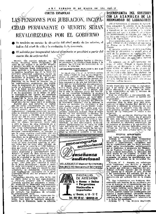 ABC MADRID 27-05-1972 página 37