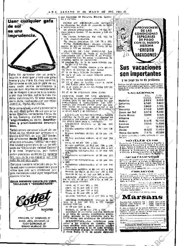 ABC MADRID 27-05-1972 página 62
