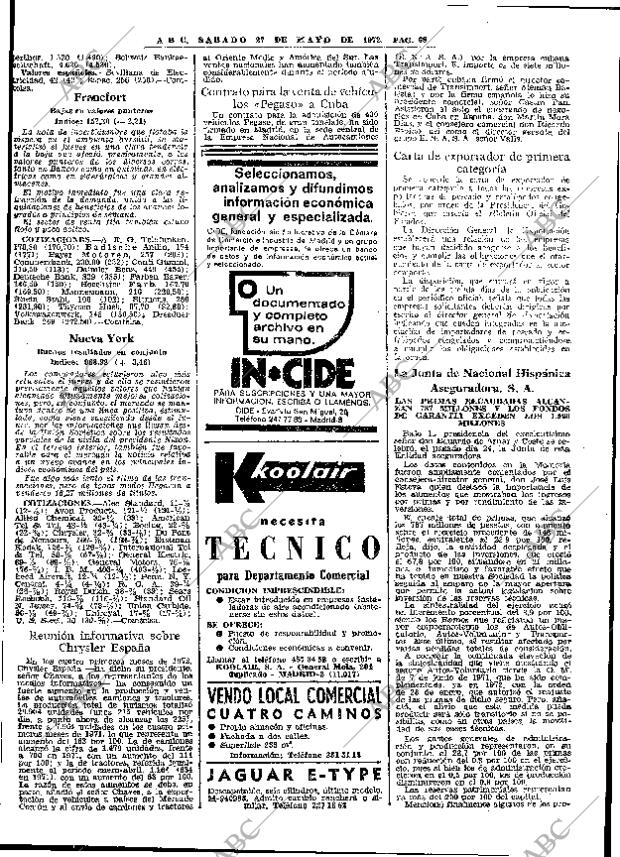 ABC MADRID 27-05-1972 página 68