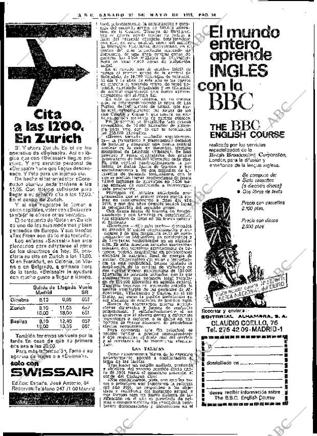 ABC MADRID 27-05-1972 página 74