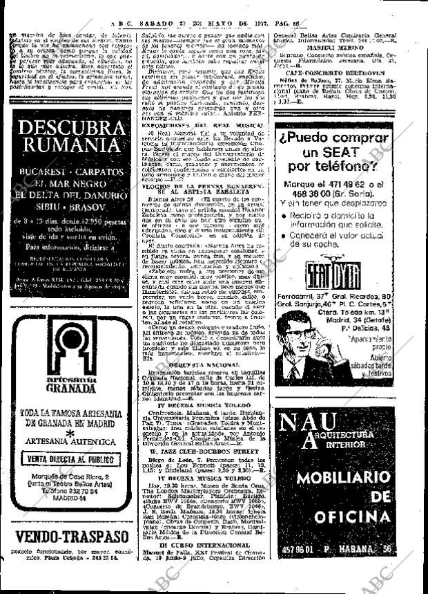 ABC MADRID 27-05-1972 página 88