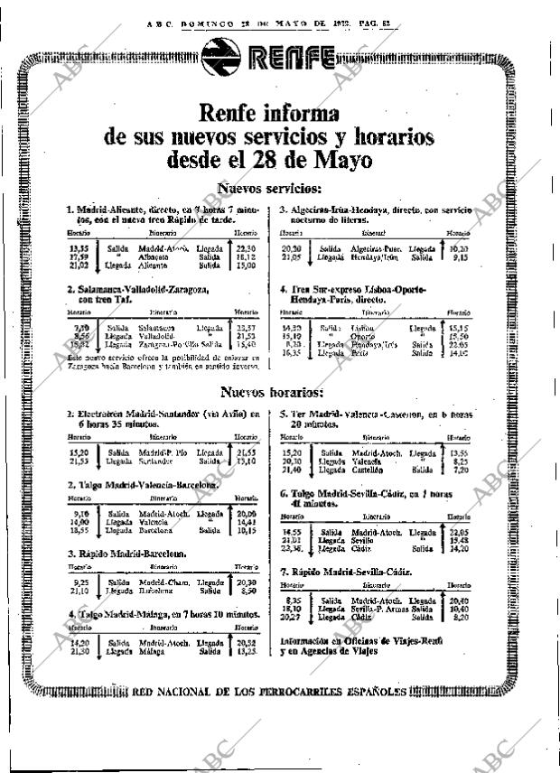 ABC MADRID 28-05-1972 página 82