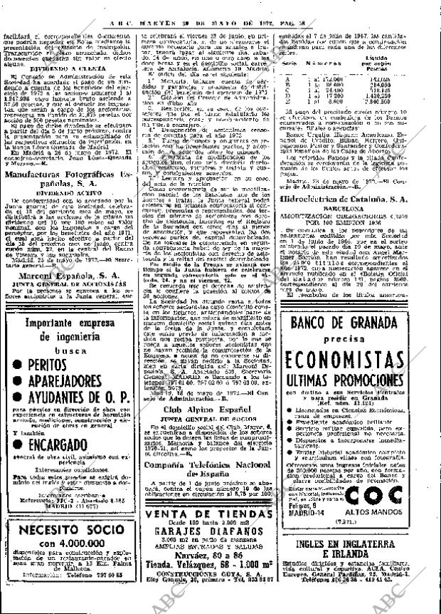 ABC MADRID 30-05-1972 página 58