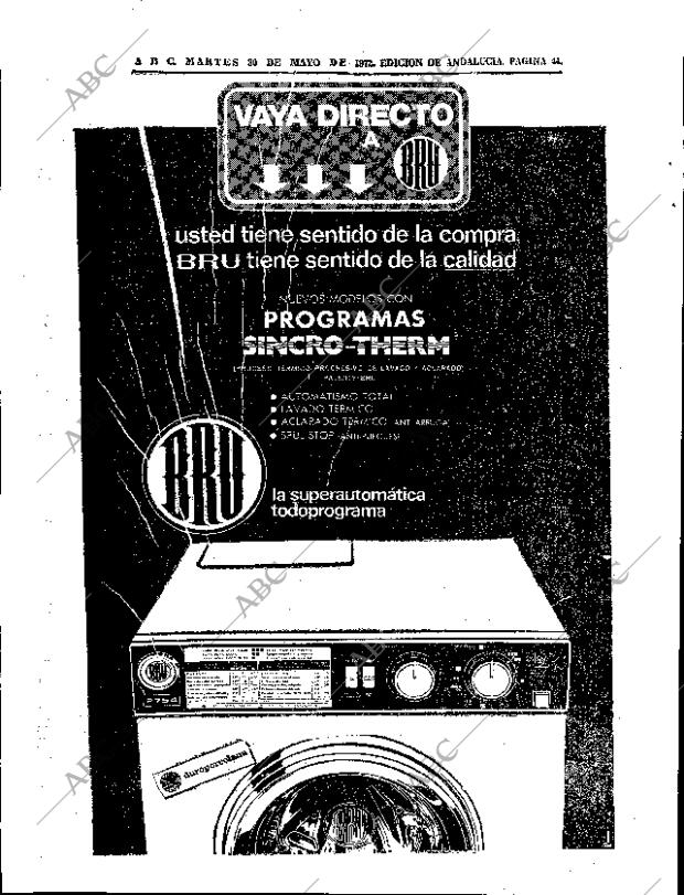 ABC SEVILLA 30-05-1972 página 44