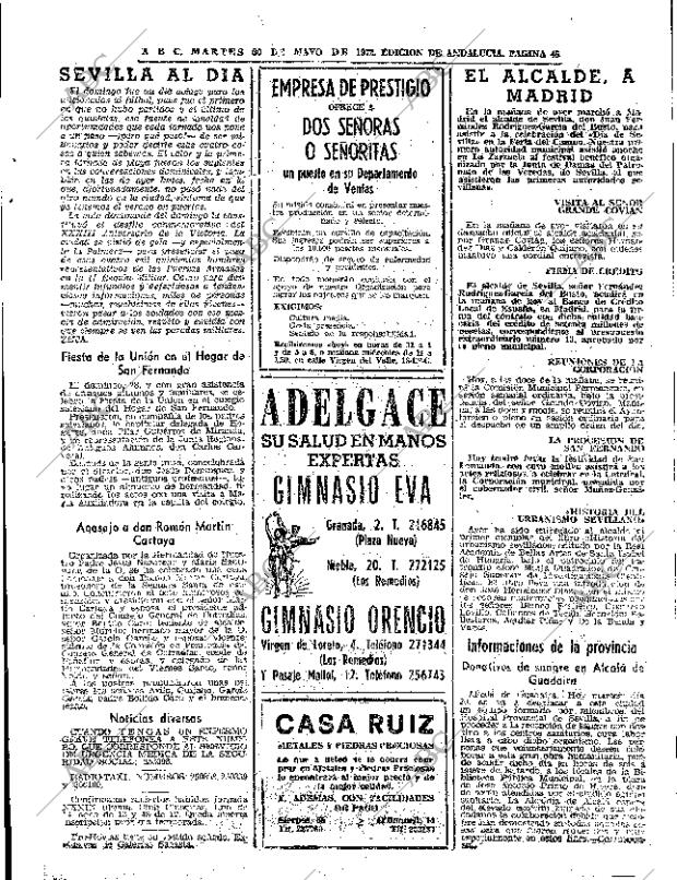 ABC SEVILLA 30-05-1972 página 45