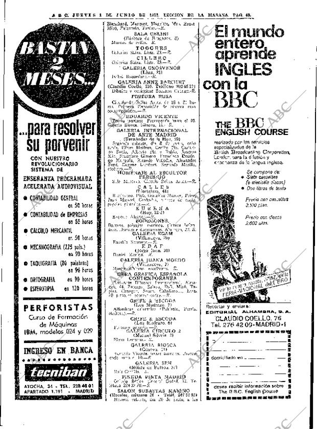 ABC MADRID 01-06-1972 página 48