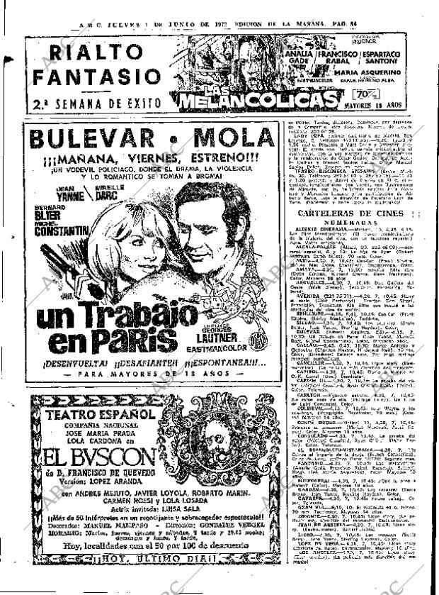 ABC MADRID 01-06-1972 página 84