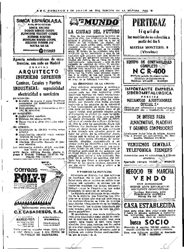 ABC MADRID 04-06-1972 página 70