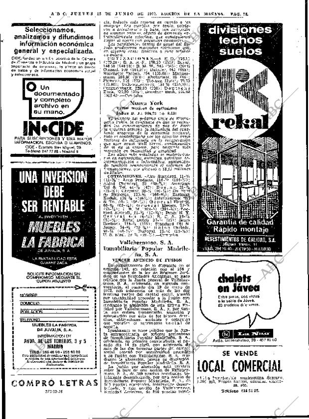 ABC MADRID 15-06-1972 página 78