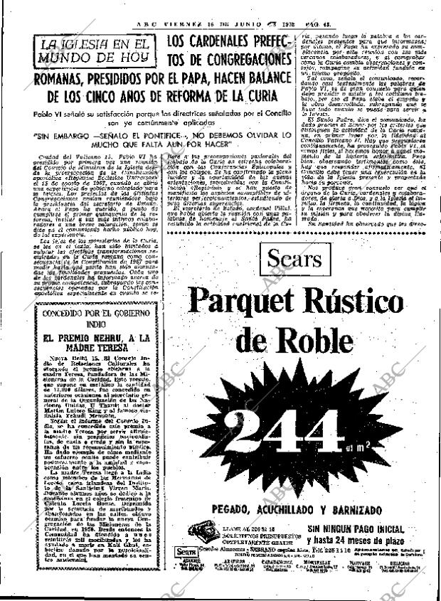 ABC MADRID 16-06-1972 página 43