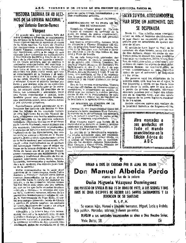 ABC SEVILLA 16-06-1972 página 64