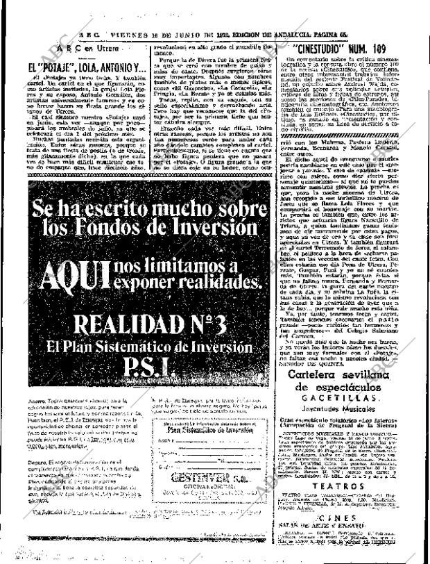 ABC SEVILLA 16-06-1972 página 65