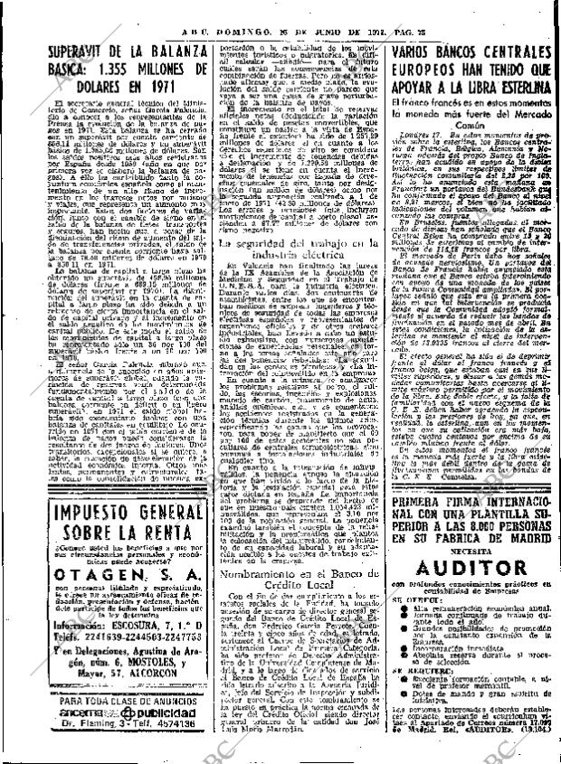ABC MADRID 18-06-1972 página 73