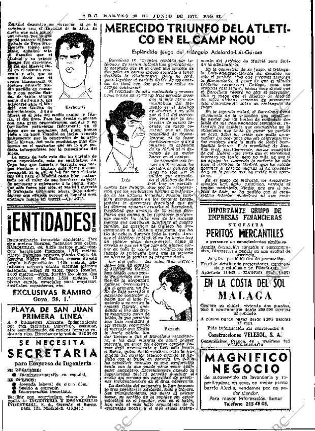 ABC MADRID 20-06-1972 página 62