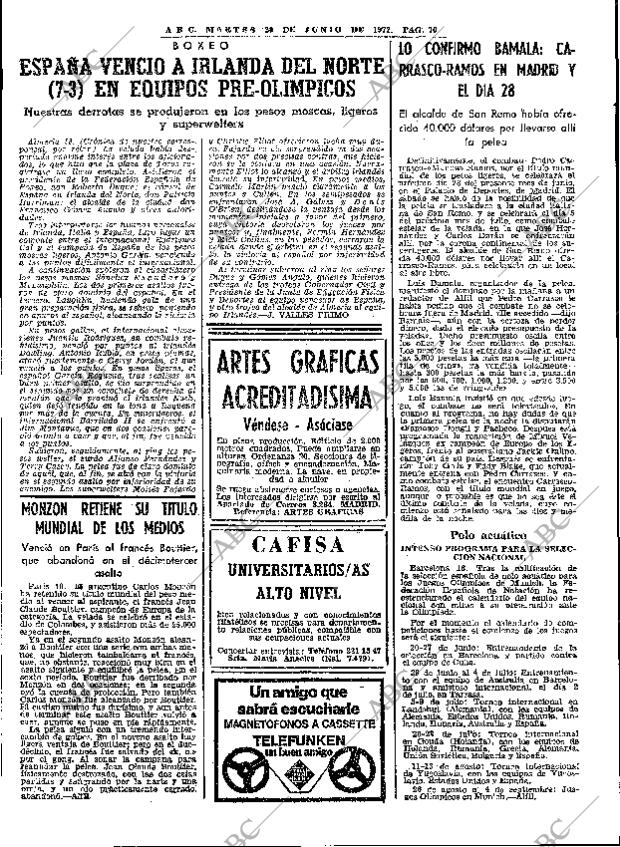 ABC MADRID 20-06-1972 página 70