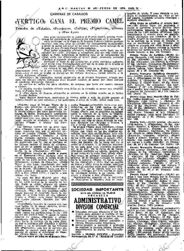 ABC MADRID 20-06-1972 página 71
