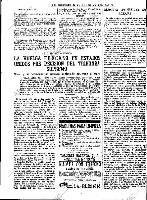 ABC MADRID 21-06-1972 página 27