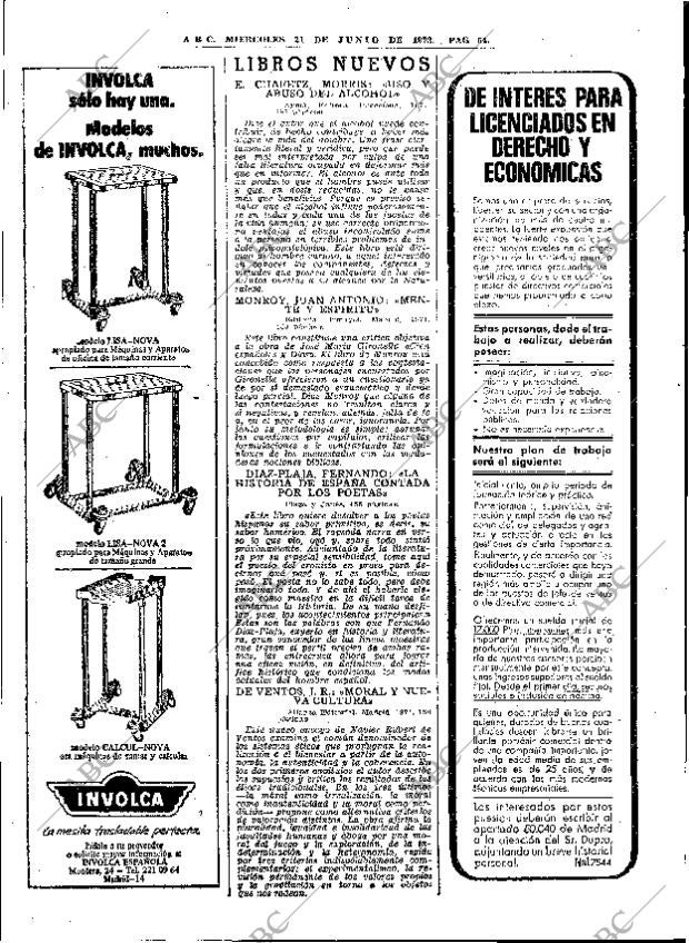 ABC MADRID 21-06-1972 página 54